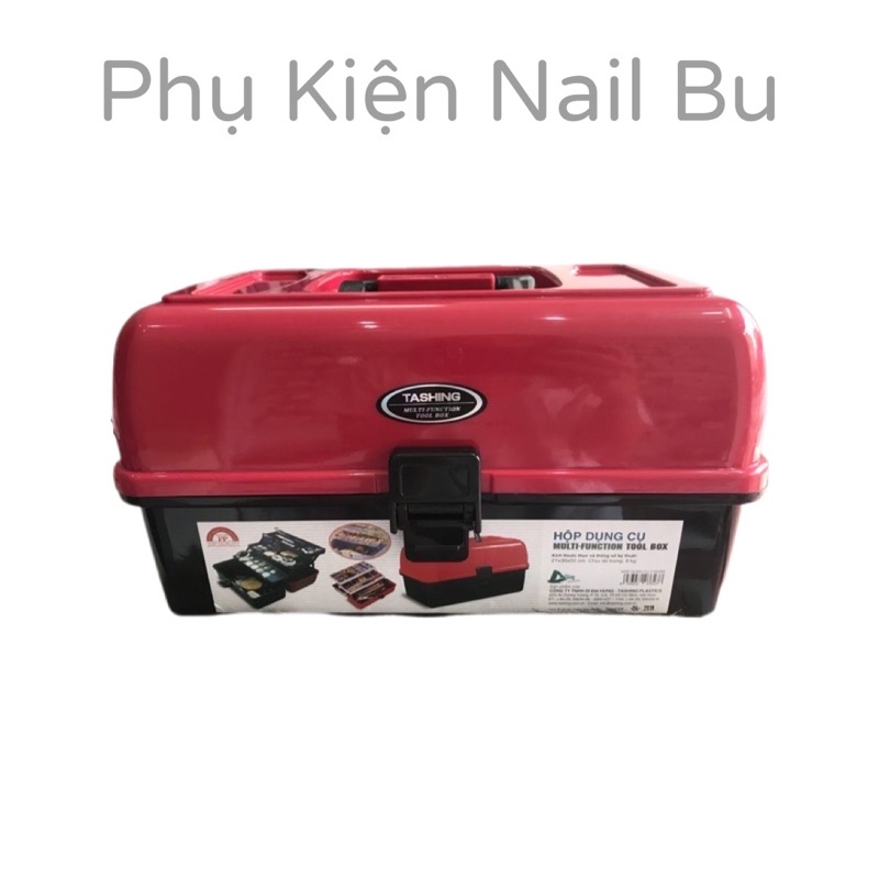 Cốp nhựa đựng đồ nail 4 ngăn to ( có nhiều màu, không chọn màu)