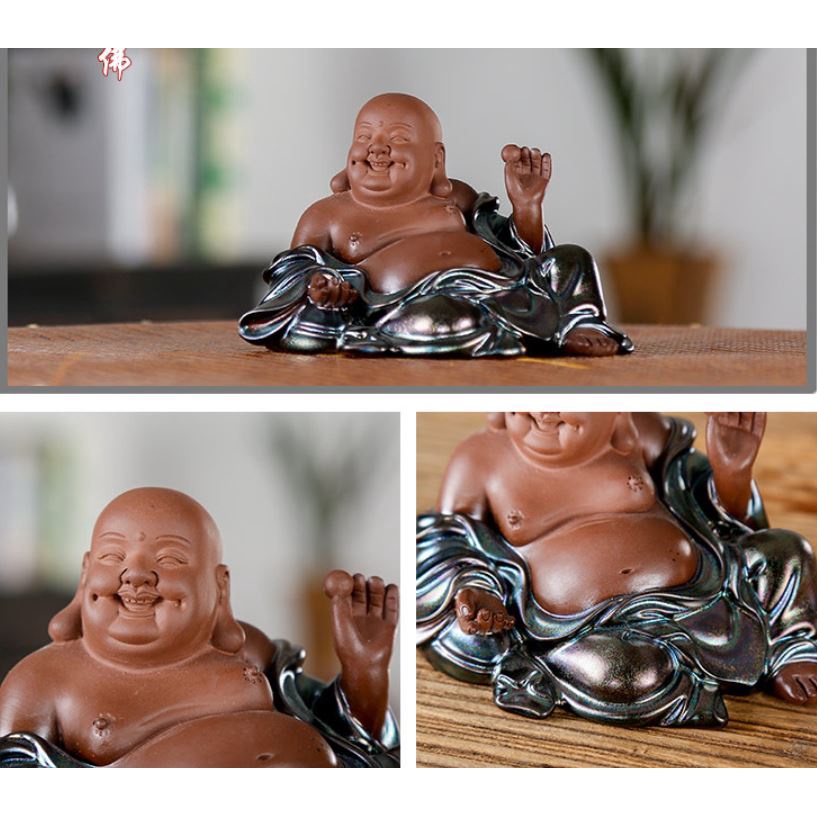 Tượng Phật Di Lặc Ngồi An Nhiên - Chất liệu Gốm Sứ Thủ Công Cao Cấp