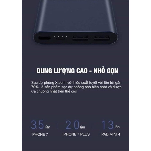 Sạc dự phòng Xiaomi Gen 2S 10000mAh bản 2 cổng mới nhất 2018 ( nội địa )