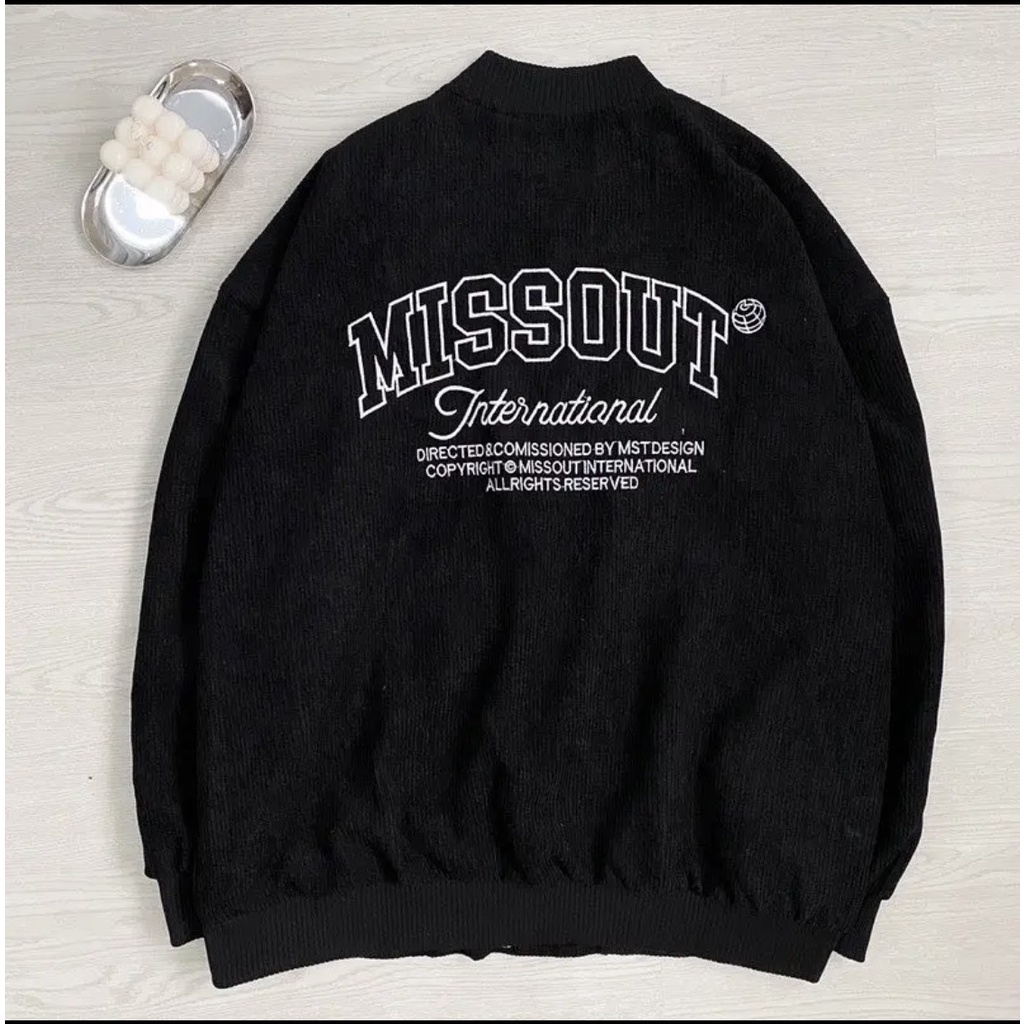 Áo Khoác Nhung Tăm MISSOUT Nữ  phong cách sành điệu, Áo Khoác Nữ Bao Xinh