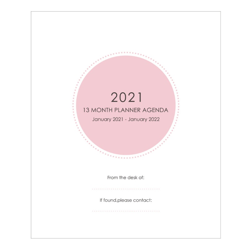 Sổ Tay Lập Kế Hoạch Bằng Da Dày Dặn WMMB 2021 Agenda B5