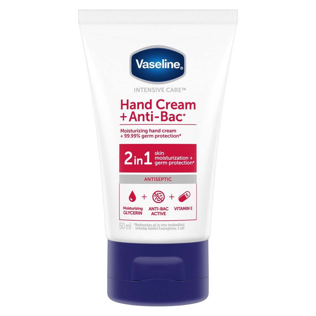 (Hàng Mới Về) Kem Dưỡng Da Tay Vaseline 50ml Chống Vi Khuẩn