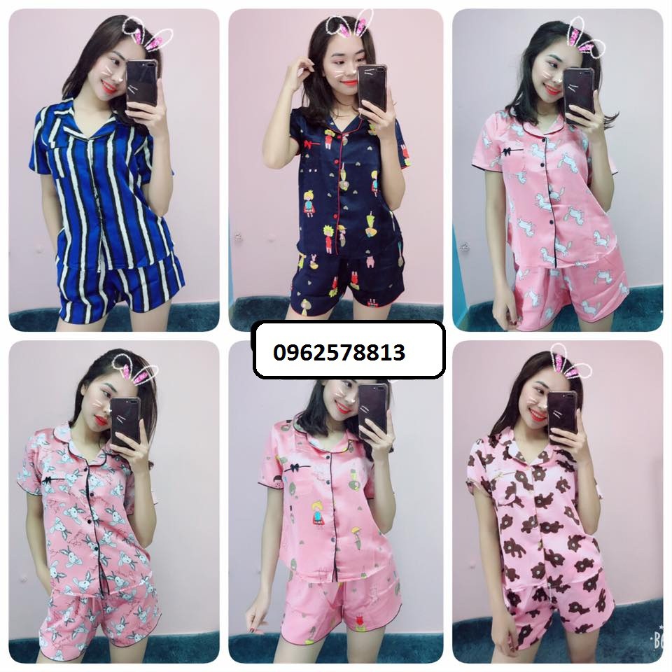 Bộ pijama lụa ngắn