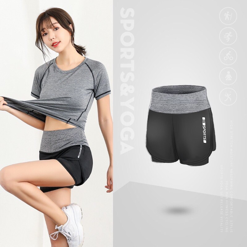 Quần Tập Gym Nữ Quần Đùi Gen Bụng Nâng Mông Co Giãn Thấm Hút Mồ Hôi Ôm Body SYJDK K1-B5 | BigBuy360 - bigbuy360.vn