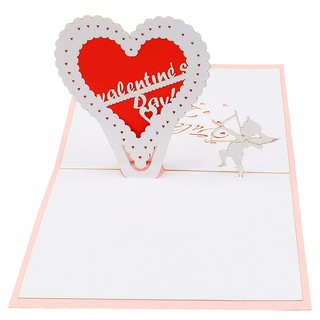 Thiệp Cưới - Thiệp sinh nhật - Trái tim cupid - 12 x 12 cm - Bán buôn bán lẻ