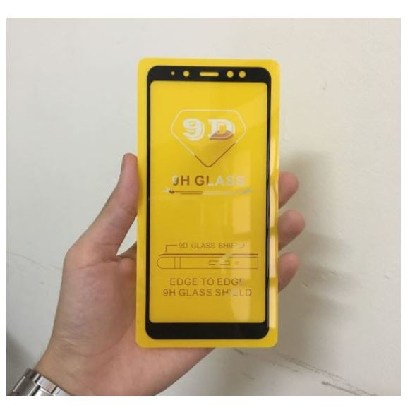 SAMSUNG A8 PLUS - KÍNH FULL MÀN FULL KEO 9D