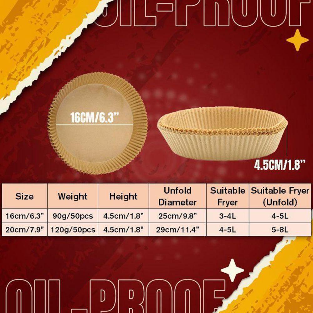 CONOPERY Giấy Lót Nồi Hấp Không Khí Dùng Một Lần 16 / 20CM