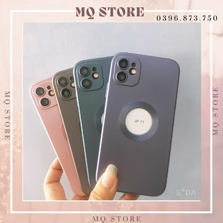 Ốp lưng iPhone 11 TPU màu nhám chống vân tay hở Táo viền vuông sang trọng