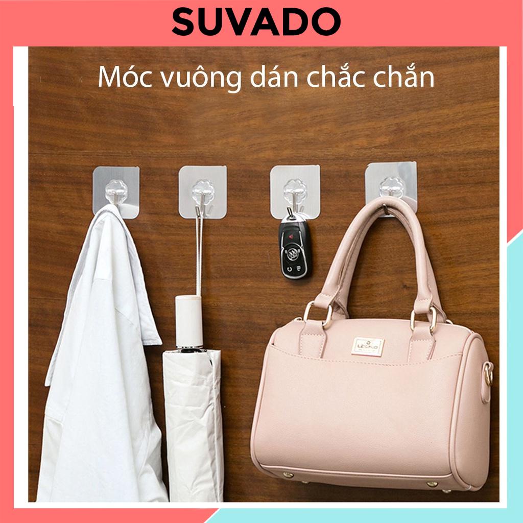 Móc Dán Tường Siêu Dính Trong Suốt Chịu Lực Tốt Treo Tường Chắc Chắn Quần Áo Móc Treo Nhà Tắm Nhà Bếp MDTS SUVADO