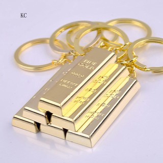 Móc chìa khóa hình thỏi vàng độc đáo sang trọng