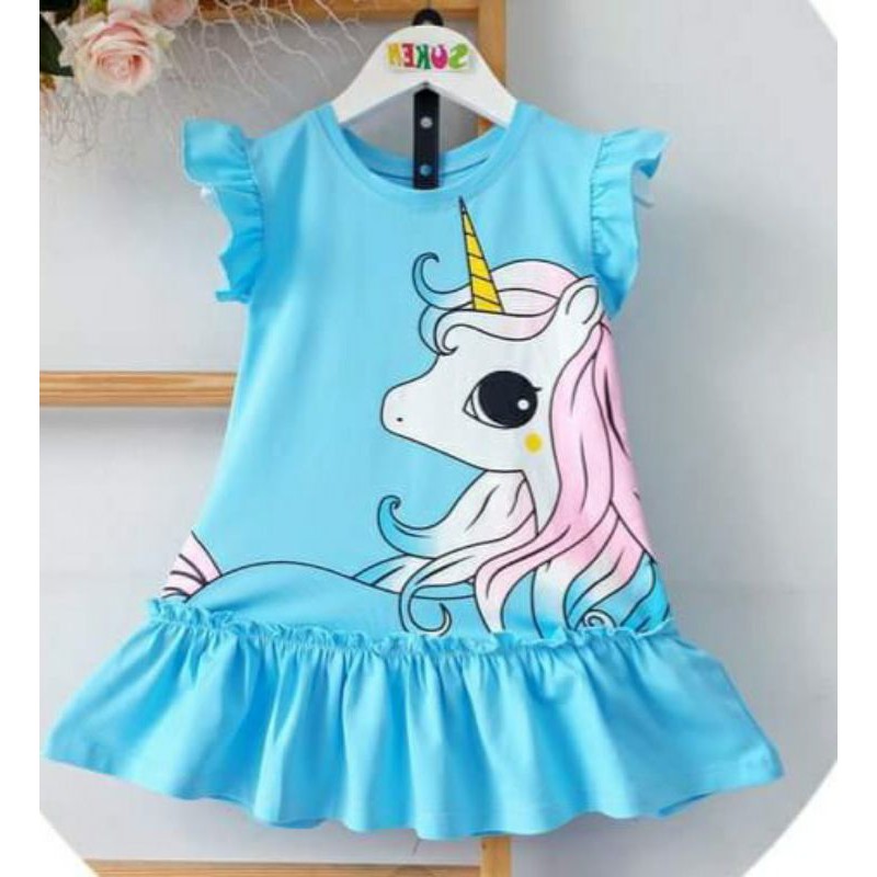 Đầm thun bé gái in ngựa pony CUTE