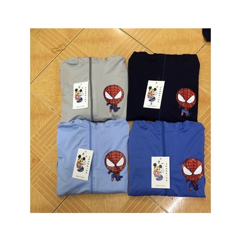 Áo nắng cho bé in hình siêu nhân nhện siêu hót 2022 áo nắng dành cho trẻ em chất liệu thoáng mát tránh nắng tránh tia uv