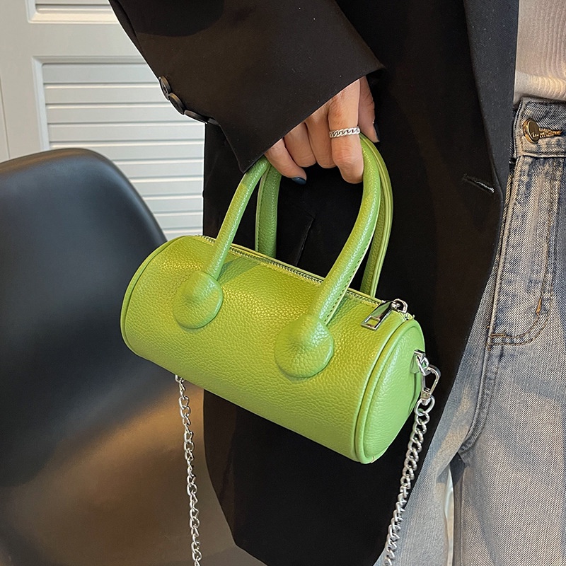 Túi Đeo Chéo Hình Trụ Màu Sắc Đơn Giản Phong Cách Hàn Quốc Thời Trang