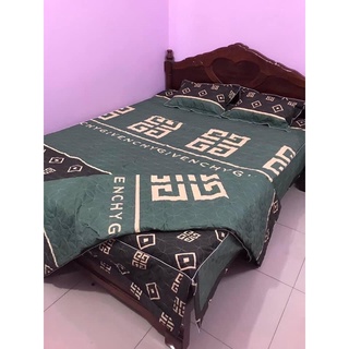 combo set ga phủ Trần bông 5 món ga 1m8x2m + 1 chăn phao