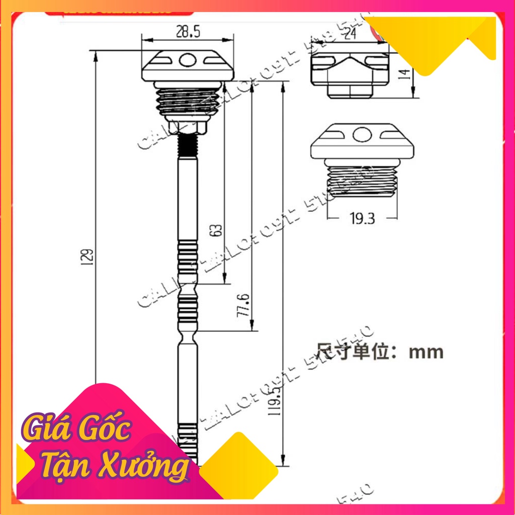 Ty Thăm Nhớt Chống Trộm Spirit Beast Màu Titan Chính Hãng (Ảnh Sp thật)