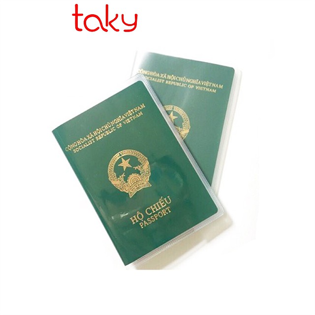 Bao Bọc Hộ Chiếu - Passport Dẻo Trong Suốt, Taky, Tiện Dụng, An Toàn Khi Đi Du Lịch 5310