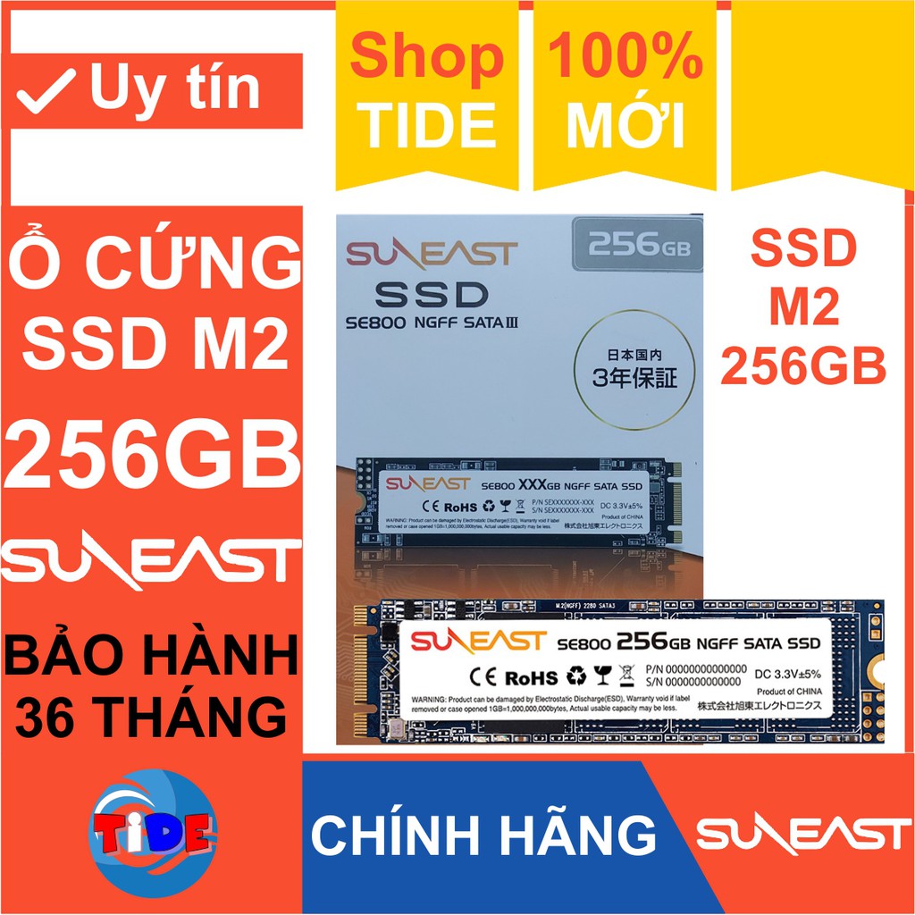 Ổ cứng SSD M2 SunEast 256GB nội địa Nhật Bản – CHÍNH HÃNG – Bảo hành 3 năm