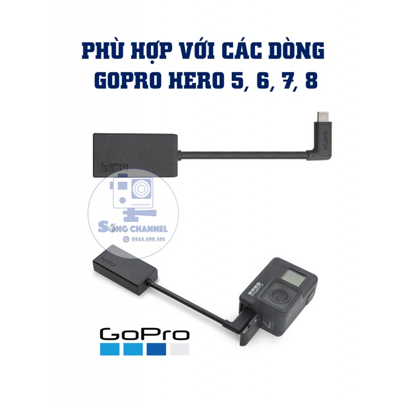 [Mã 159ELSALE hoàn 7% đơn 300K] Mic Adapter Gopro Pro 3.5mm Bộ Chuyển Đổi Cắm Mic