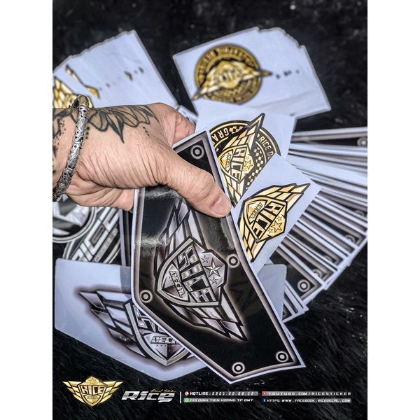 Tem Rice dán đầu Srirus  Ricedecal