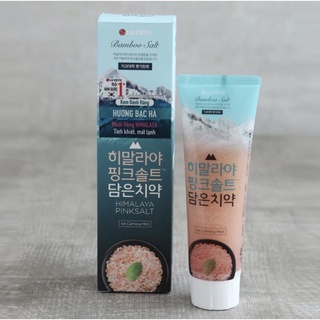 Kem đánh răng bamboo salt himalaya pink hương bạc hà 100g