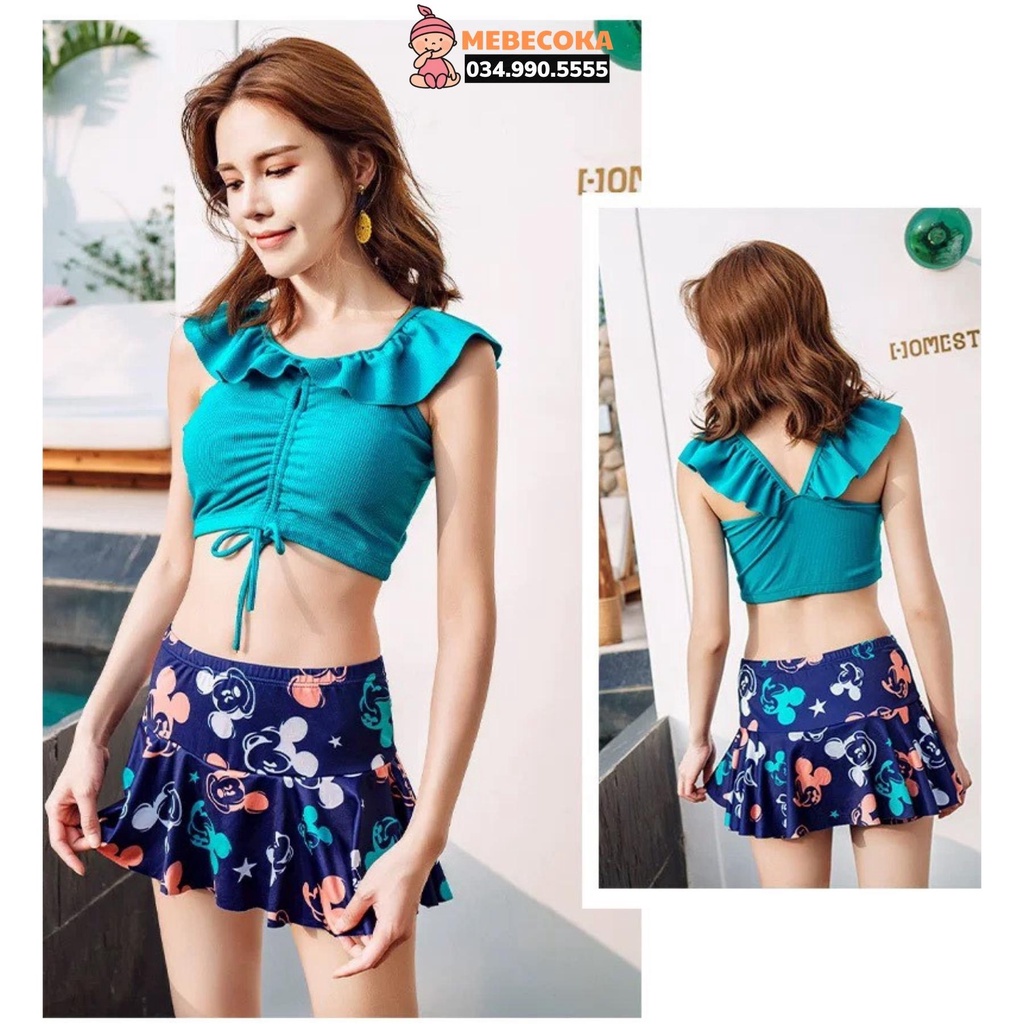 BIKINI LOẠI ĐẸP ,Bộ đồ bơi bikini hai mảnh 3 chi tiết đi bơi đi biển nữ - Áo tắm siêu xinh, kín đáo mã vẫn đẹp