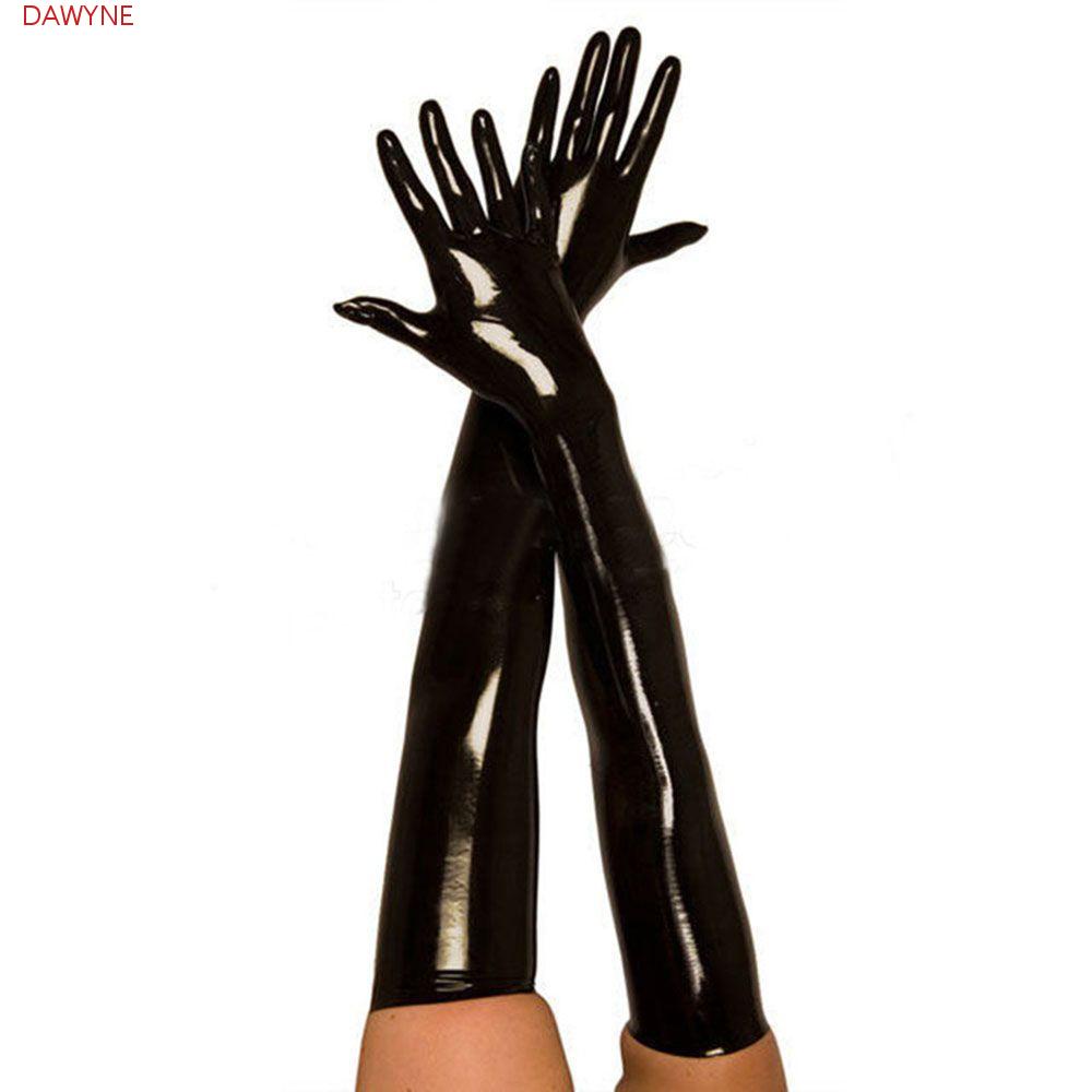 Găng Tay Cao Su Latex Dài Màu Đen Hóa Trang Mèo DWAYNE