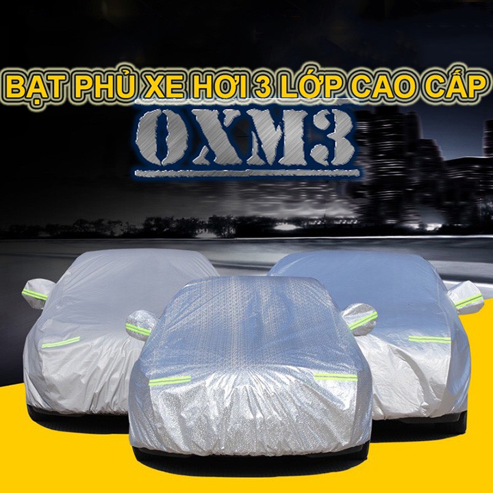 Bạt phủ xe hơi 3 lớp cao cấp, chống nắng mưa bụi bẩn có viền phản quang, có đủ mẫu cho mọi loại xe -sti tienich