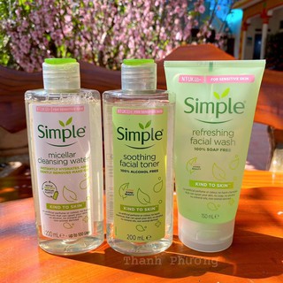 Combo Bộ dưỡng da Simple 3 món