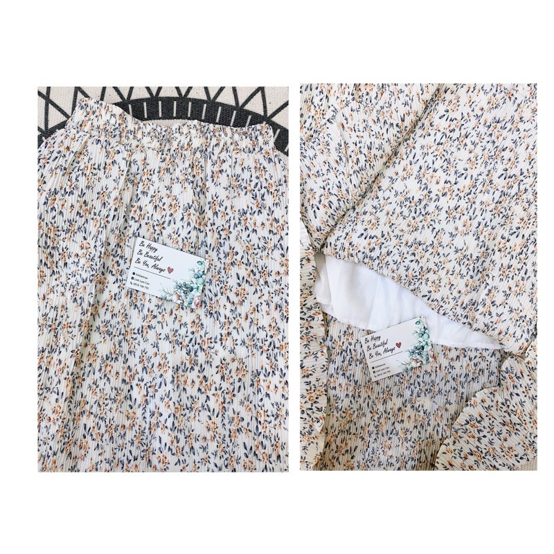[ẢNH THẬT] Chân Váy Hoa Nhí Xếp Ly Pastel Vintage Có Sẵn Siêu Xinh (Bảng Màu Mới) | BigBuy360 - bigbuy360.vn