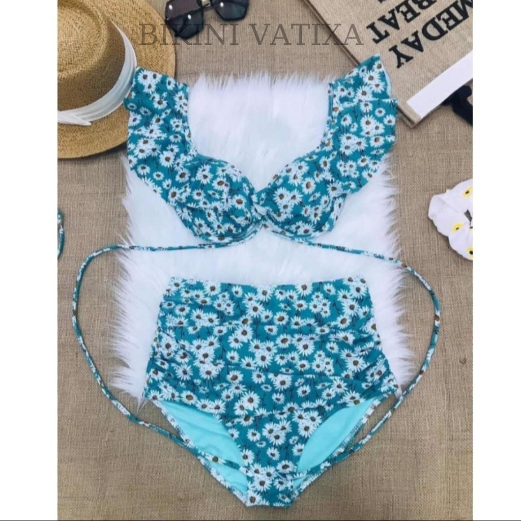 Bikini, bồ bơi đi biển đẹp 2 mảnh cánh tiên hoa cúc xanh VATIXA BKN08 | BigBuy360 - bigbuy360.vn