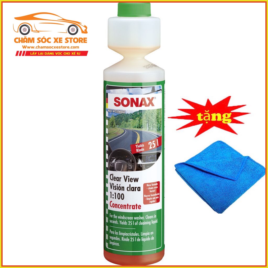 Nước Rửa Kính Lái Ô Tô Đậm Đặc Sonax Clear View 1:100 Concentrate 250ML 371141