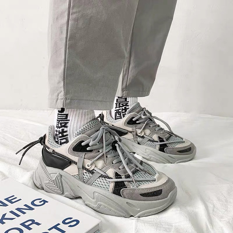 giày sneaker xám 2 dây