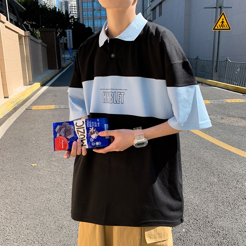 Áo Thun polo Tay Lỡ Form Rộng Phong Cách Hàn Quốc Dành Cho Nam
