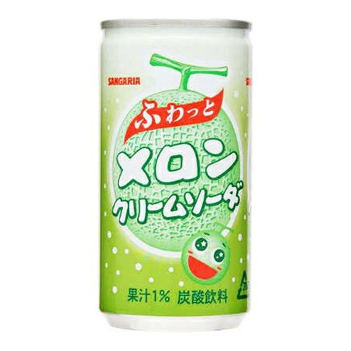 ( Nước Soda vị Hoa Quả ) Soda vị mơ 190g , Soda kem dưa lưới 190g , dưa lưới Sangaria melon soda 500g - Nội địa Nhật Bản