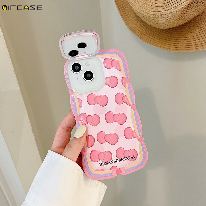 Ốp Điện Thoại Mềm Chống Sốc Tích Hợp Gương Trang Điểm Cho iPhone 13 12 11 Pro XS Max XR X