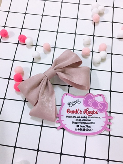 Kẹp nơ gấm đơn giản