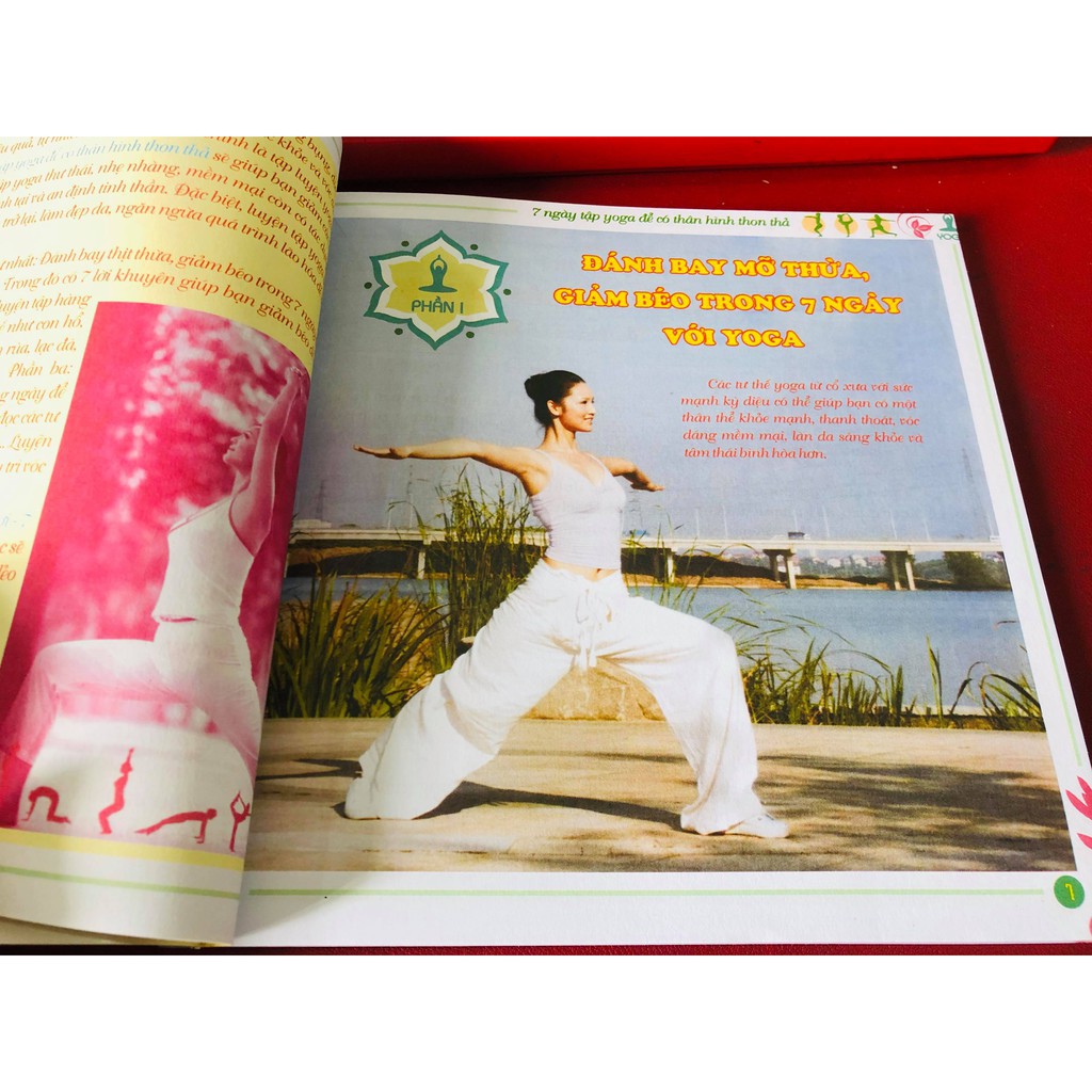 Sách - 7 ngày tập Yoga để có thân hình thon thả ( kèm DVD) Gigabook