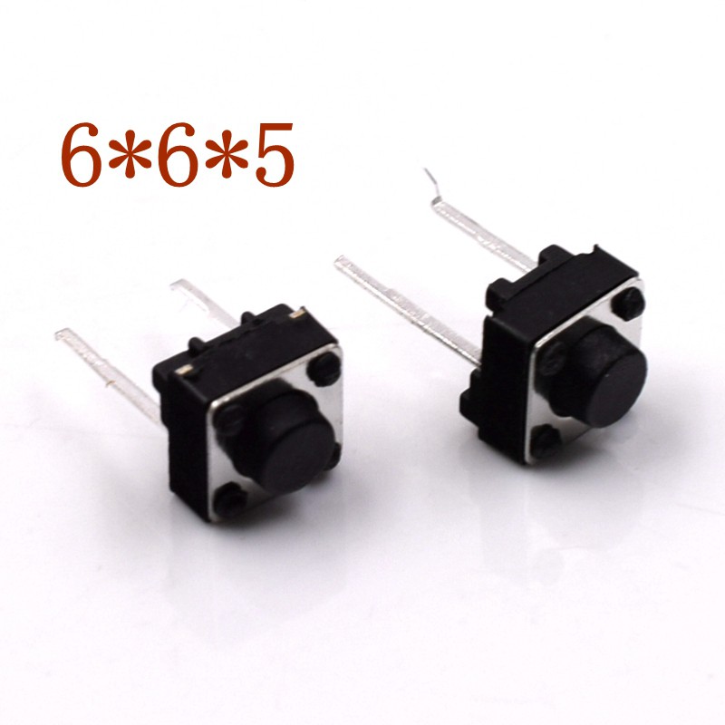 Bộ 20 công tắc xúc giác tạm thời 6x6 * 4.3 / 5/6/7/8/9 / 10mm 6 * 6 * 4.3mm 5mm 6mm 7mm 8mm 9mm 10mm 2 pin giữa đa năng