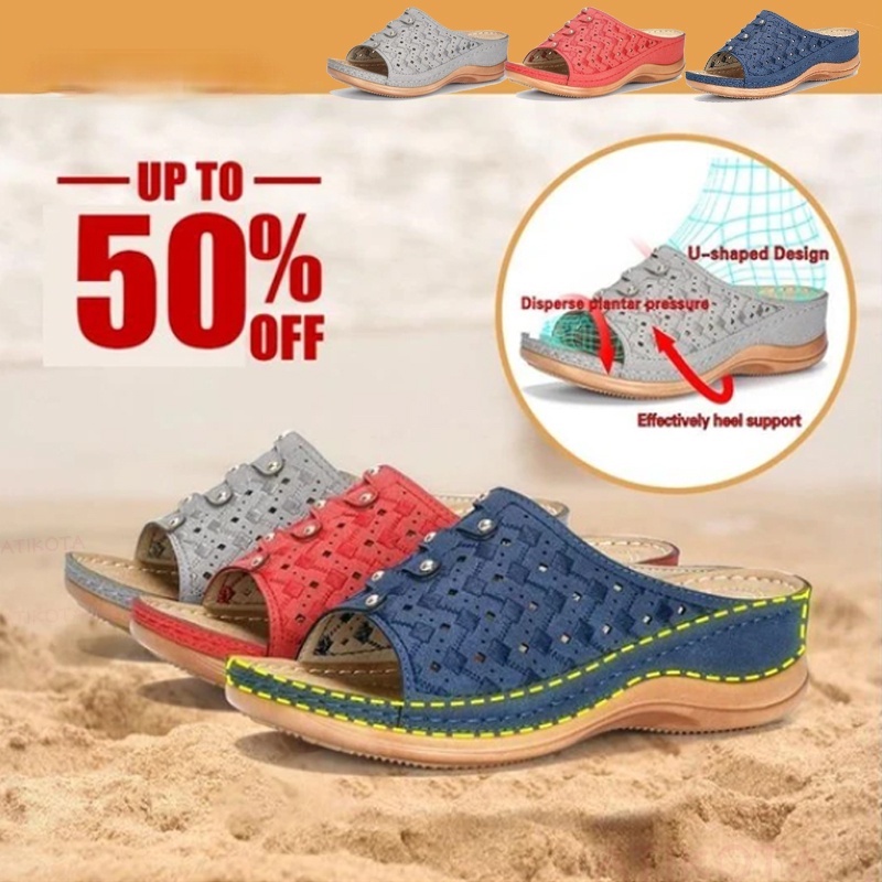Tikp Xăng đan Đế Dày  Kasut Selipar Wanita Size 35-43 5 Màu