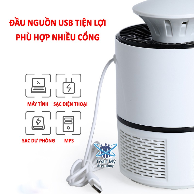 Đèn bắt, diệt muỗi thông minh sử dụng trong nhà hiệu quả TM-016 - Ổ cắm USB - Dễ vệ sinh