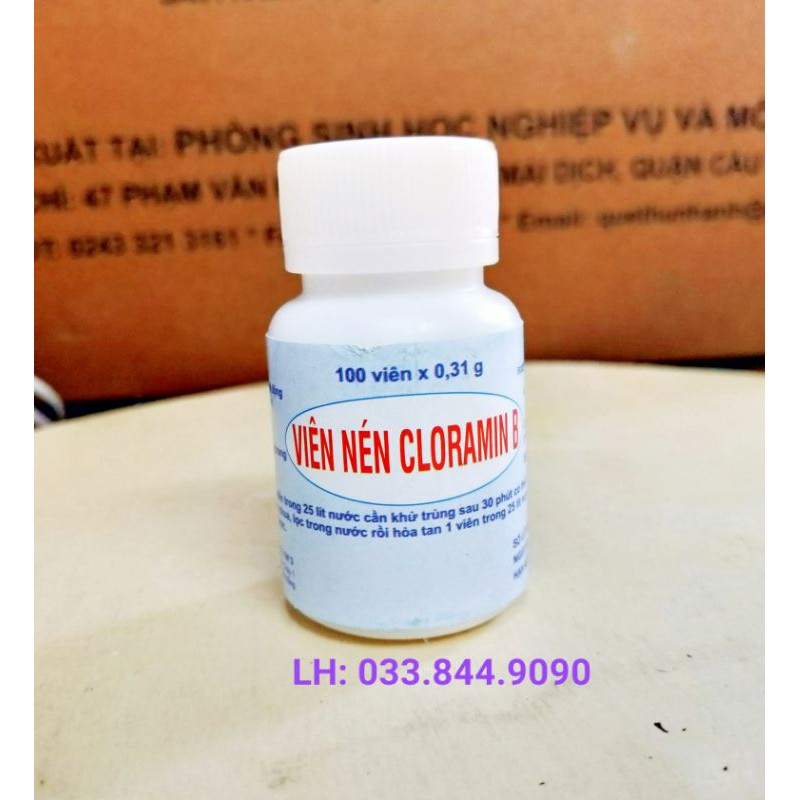 Cloramin B dạng viên nén dùng khử khuẩn