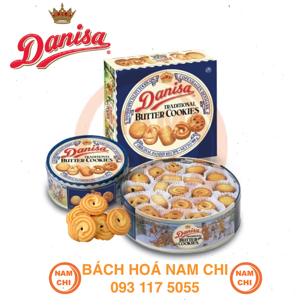 [HỘP LỚN 908g] Bánh Quy Danisa 908g Danisa Butter Cookies - Kèm Túi Xách Biếu Tặng