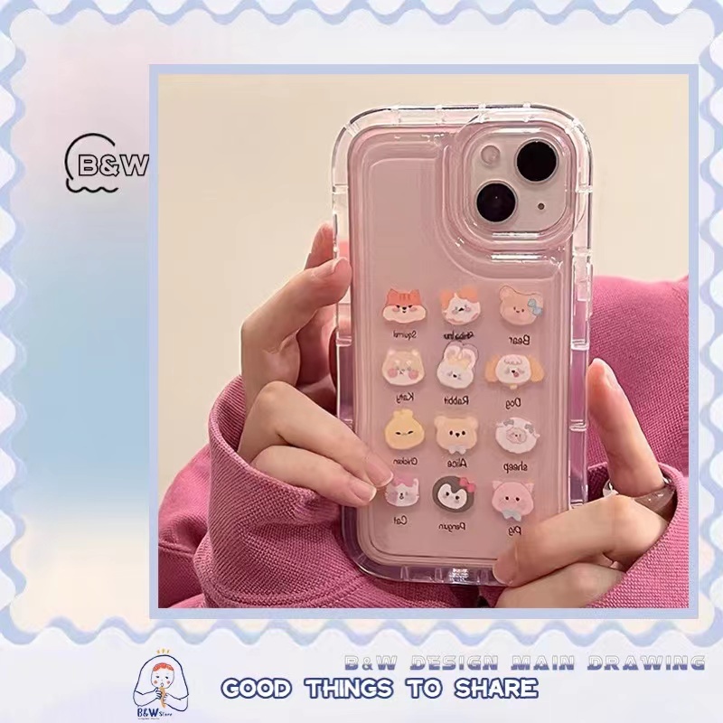 Ốp Điện Thoại Mềm Trong Suốt In Hình Thú Hoạt Hình Dễ Thương Cho iPhone 14 13 12 11 Pro MAX 14Plus IX XS MAX XR