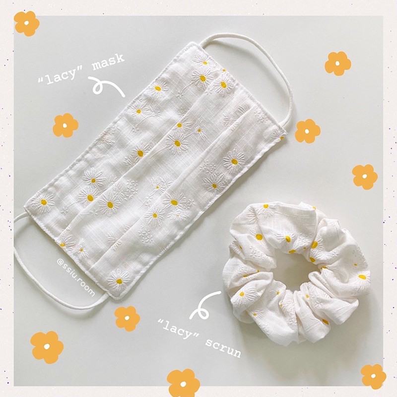 Set khẩu trang và scrunchy daisy 🌼 | ssiu.room | BigBuy360 - bigbuy360.vn