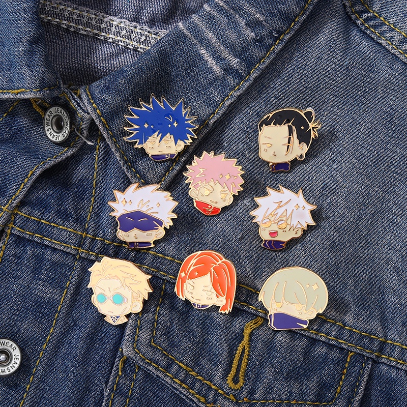 Ghim cài QIHE JEWELRY nhân vật anime Jujutsu kaisen thích hợp gắn balo làm quà tặng bạn bè