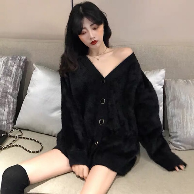 🖤 Cardigan lông thỏ 🖤 ( +2% phí shopee thu )