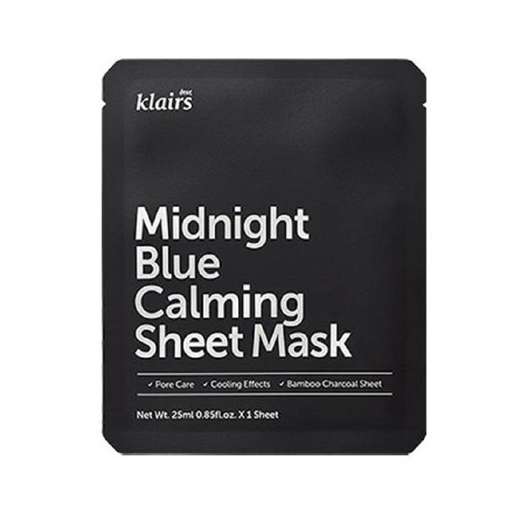 Mặt Nạ Làm Dịu Da Dear, Klairs Midnight Blue Calming Sheet Mask 25ml