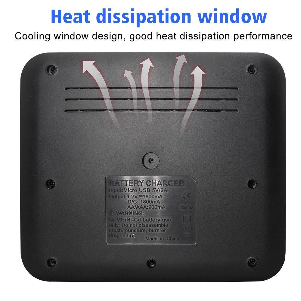 BEBETTERM Bộ Sạc Pin Nhanh 5V Ni-MH / Ni-CD AA / AAA / C / D