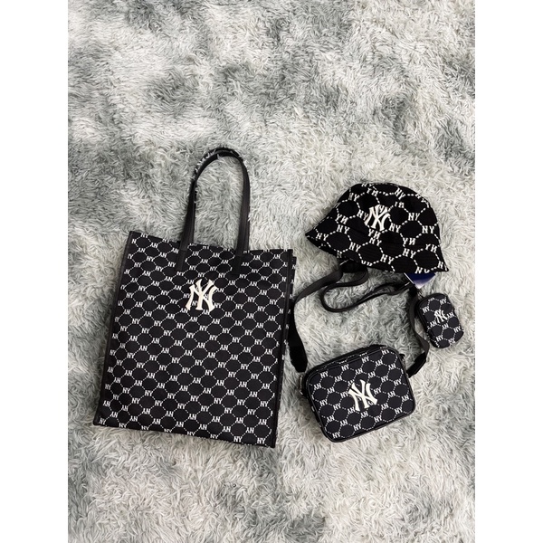 TÚI TOTEBAG+ BUCKET+ LƯỠI TRAI + ĐEO CHÉO M L B MONO NY ĐEN