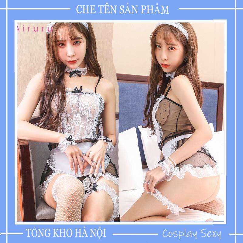 Bộ đồ ngủ cosplay hầu gái sexy [hg001], loại đẹo và loại thường -đầm ngủ cosplay giúp việc chụp ảnh indoor studio TKVN